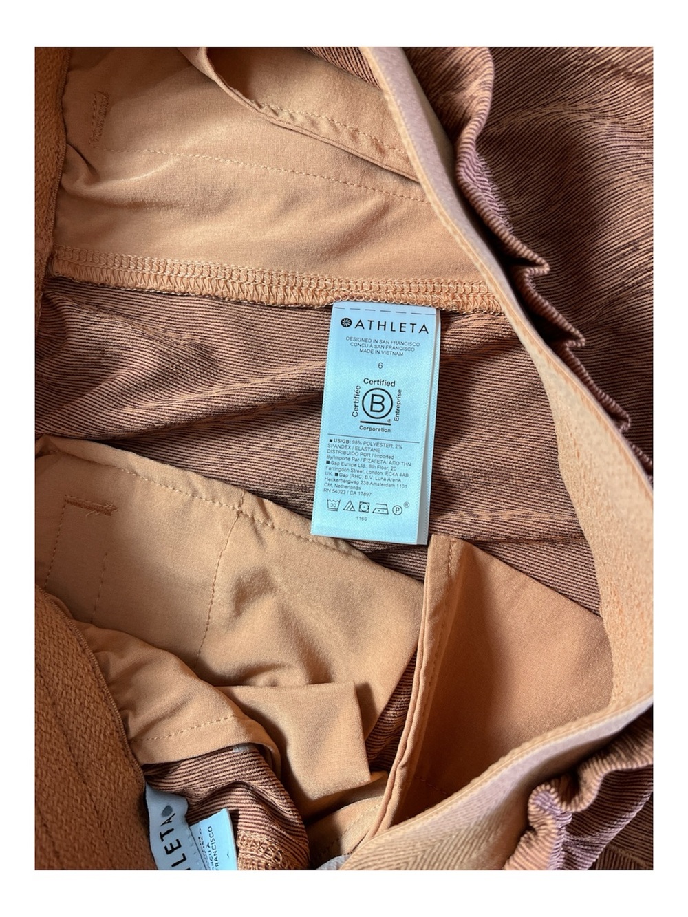 NWOT Athleta Echo Textured Lined Running Shorts Rust Orange Size 6 - Picture 3 of 7